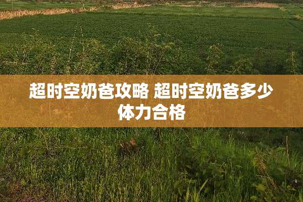 超时空奶爸攻略 超时空奶爸多少体力合格