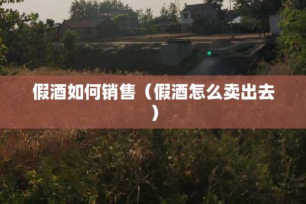 假酒如何销售（假酒怎么卖出去）