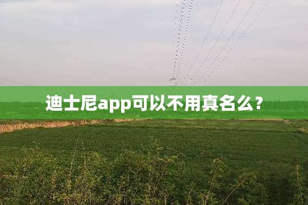 迪士尼app可以不用真名么？