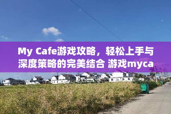 My Cafe游戏攻略，轻松上手与深度策略的完美结合 游戏mycafe攻略