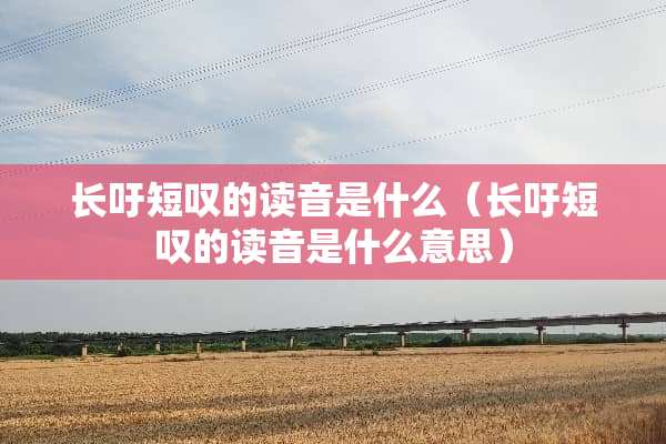 长吁短叹的读音是什么（长吁短叹的读音是什么意思）