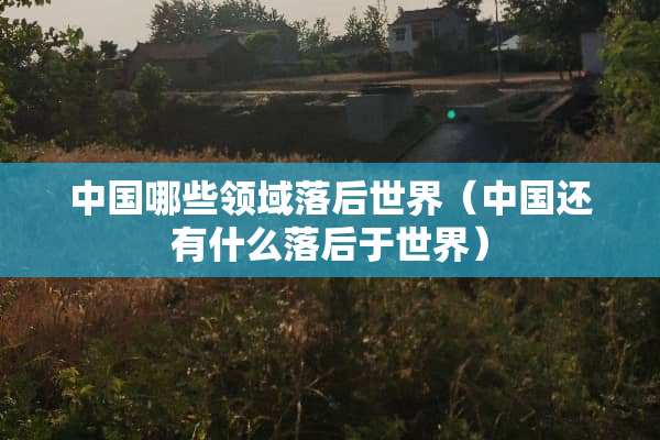 中国哪些领域落后世界（中国还有什么落后于世界）