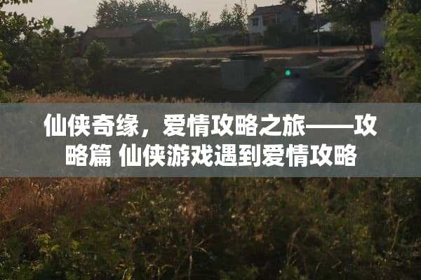 仙侠奇缘，爱情攻略之旅——攻略篇 仙侠游戏遇到爱情攻略