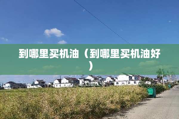 到哪里买机油（到哪里买机油好）
