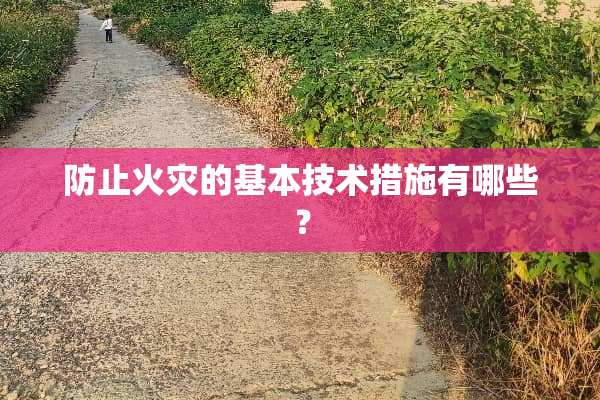 防止火灾的基本技术措施有哪些？