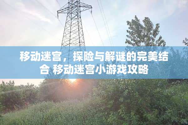 移动迷宫，探险与解谜的完美结合 移动迷宫小游戏攻略