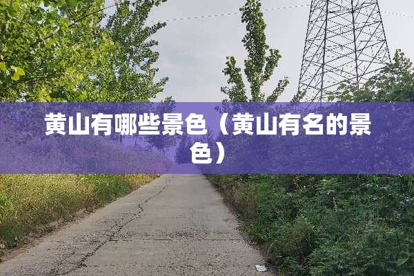 黄山有哪些景色（黄山有名的景色）