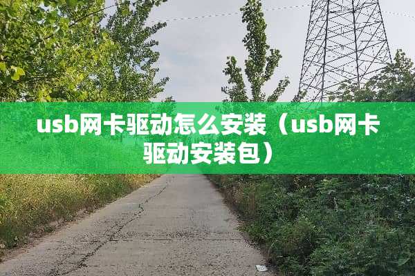 usb网卡驱动怎么安装(usb网卡驱动安装包) usb网卡驱动怎么安装(usb网卡驱动安装包)