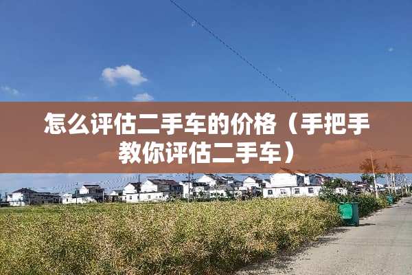 怎么评估二手车的价格（手把手教你评估二手车）