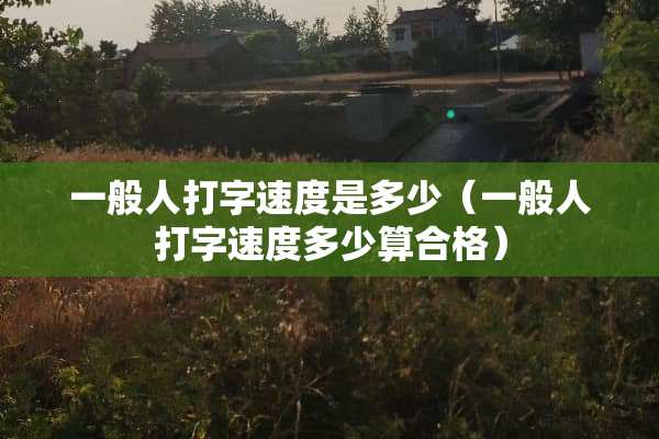 一般人打字速度是多少（一般人打字速度多少算合格）