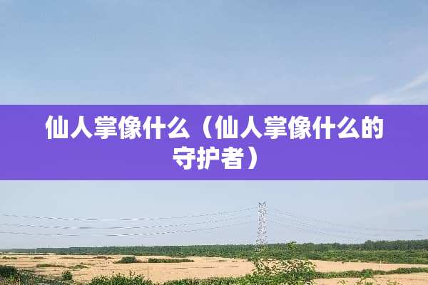 仙人掌像什么（仙人掌像什么的守护者）