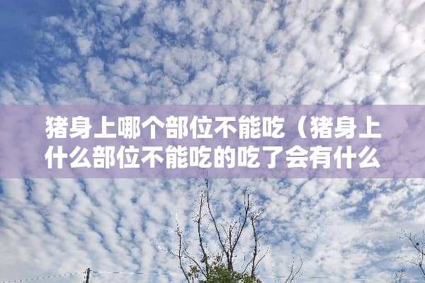 猪身上哪个部位不能吃（猪身上什么部位不能吃的吃了会有什么危害）