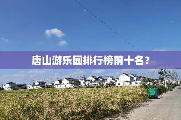 唐山游乐园排行榜前十名？
