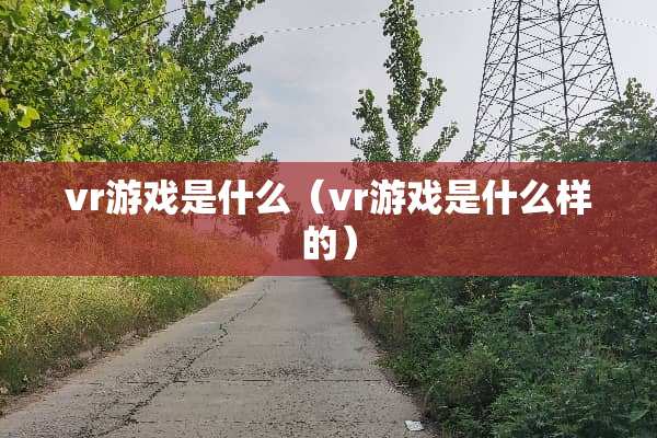 vr游戏是什么（vr游戏是什么样的）