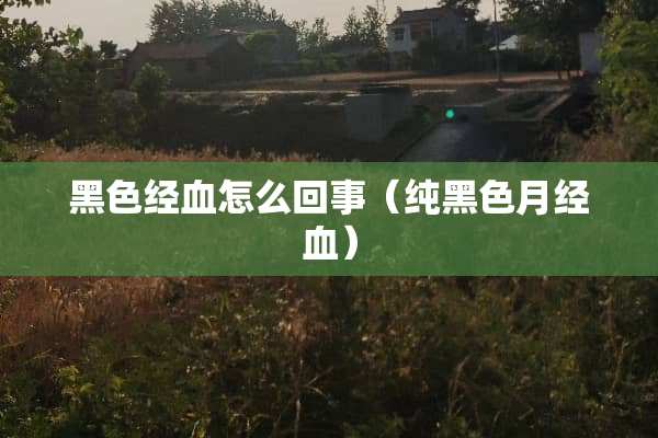 黑色经血怎么回事（纯黑色月经血）