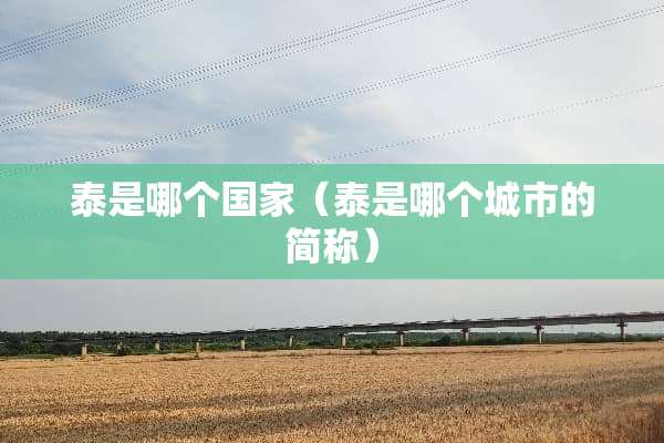 泰是哪个国家（泰是哪个城市的简称）