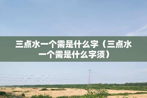 三点水一个需是什么字（三点水一个需是什么字须）