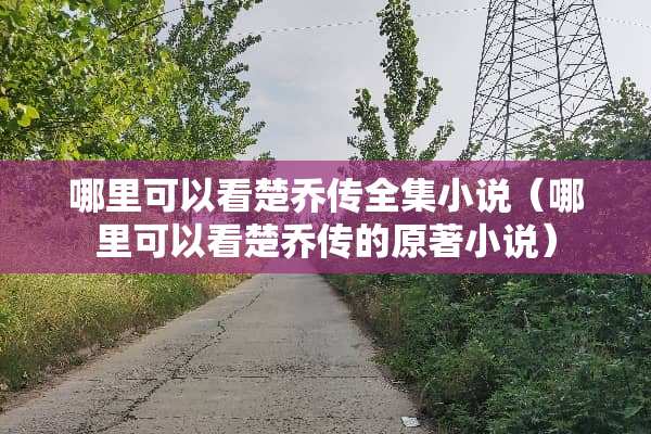哪里可以看楚乔传全集小说（哪里可以看楚乔传的原著小说）