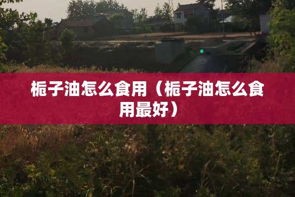 栀子油怎么食用（栀子油怎么食用最好）