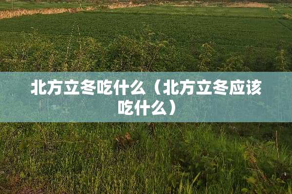 北方立冬吃什么（北方立冬应该吃什么）