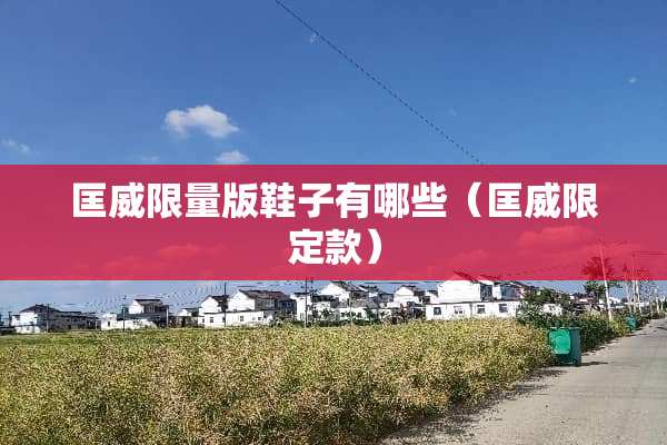 匡威限量版鞋子有哪些（匡威限定款）