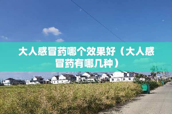 大人感冒药哪个效果好（大人感冒药有哪几种）