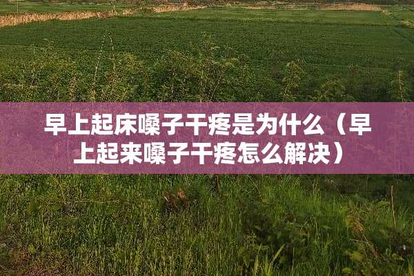 早上起床嗓子干疼是为什么（早上起来嗓子干疼怎么解决）