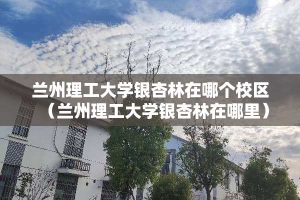 兰州理工大学银杏林在哪个校区（兰州理工大学银杏林在哪里）