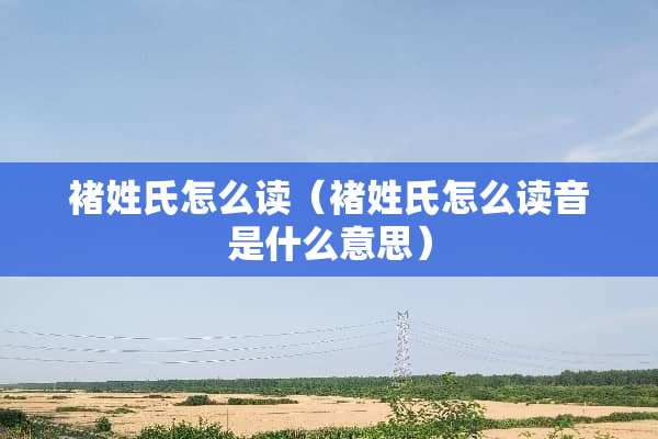 褚姓氏怎么读（褚姓氏怎么读音是什么意思）