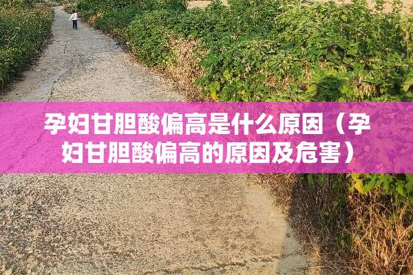 孕妇甘胆酸偏高是什么原因（孕妇甘胆酸偏高的原因及危害）