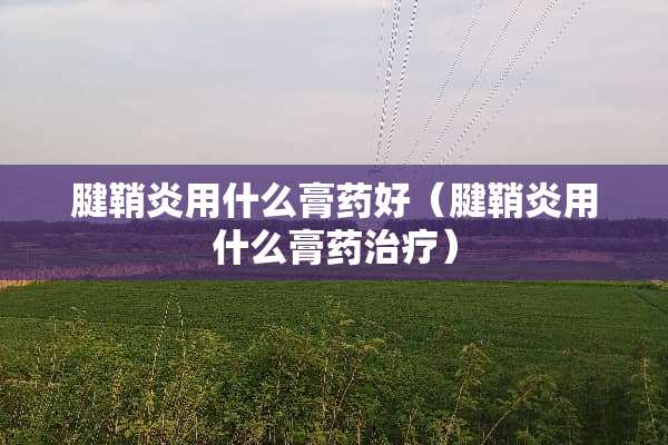 腱鞘炎用什么膏药好（腱鞘炎用什么膏药治疗）