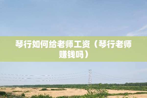 琴行如何给老师工资（琴行老师赚钱吗）