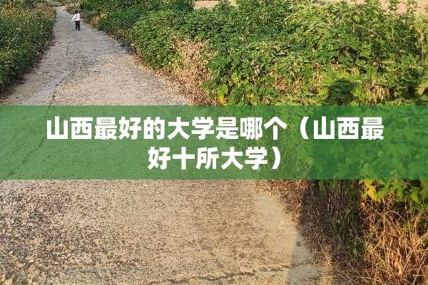 山西最好的大学是哪个（山西最好十所大学）