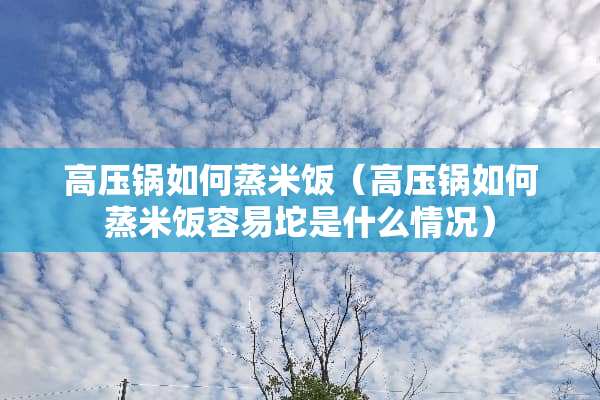 高压锅如何蒸米饭（高压锅如何蒸米饭容易坨是什么情况）