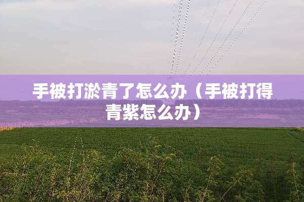 手被打淤青了怎么办（手被打得青紫怎么办）