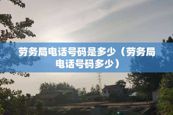 劳务局电话号码是多少（劳务局电话号码多少）
