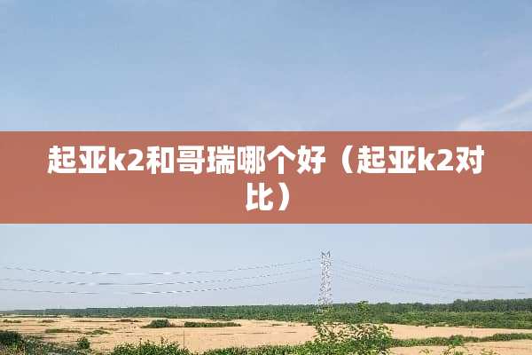 起亚k2和哥瑞哪个好（起亚k2对比）