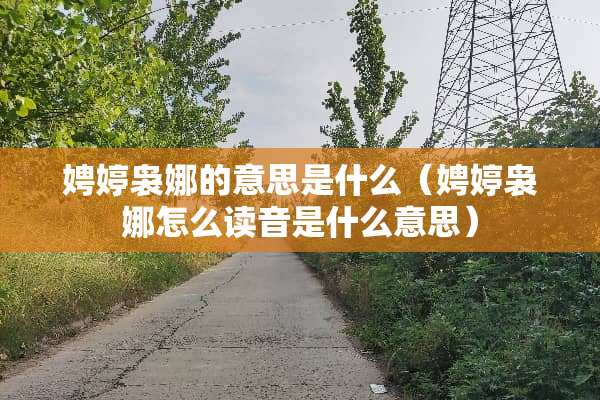 娉婷袅娜的意思是什么（娉婷袅娜怎么读音是什么意思）
