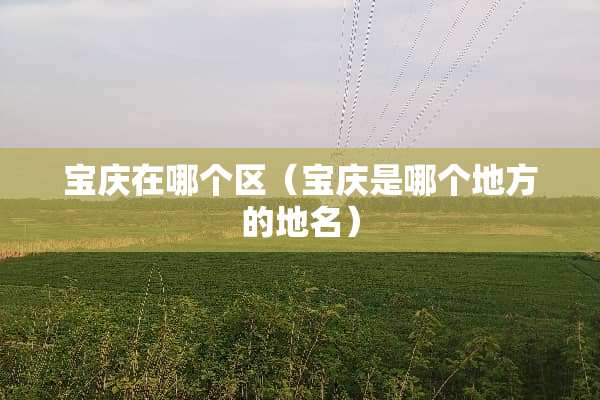宝庆在哪个区（宝庆是哪个地方的地名）