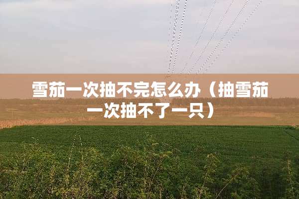 雪茄一次抽不完怎么办（抽雪茄一次抽不了一只）