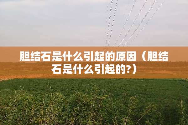 胆结石是什么引起的原因(胆结石是什么引起的?) 胆结石是什么引起的原因(胆结石是什么引起的?)
