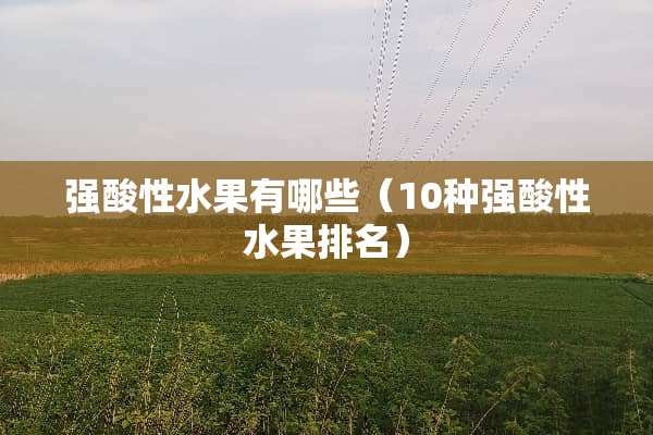强酸性水果有哪些（10种强酸性水果排名）