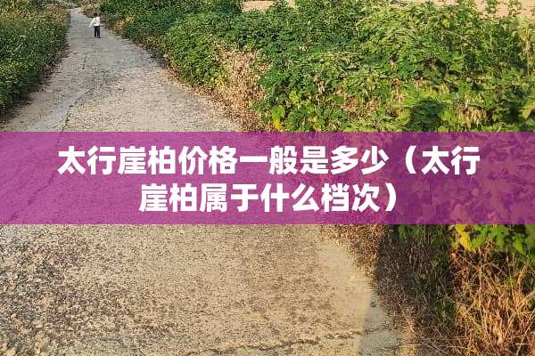 太行崖柏价格一般是多少（太行崖柏属于什么档次）