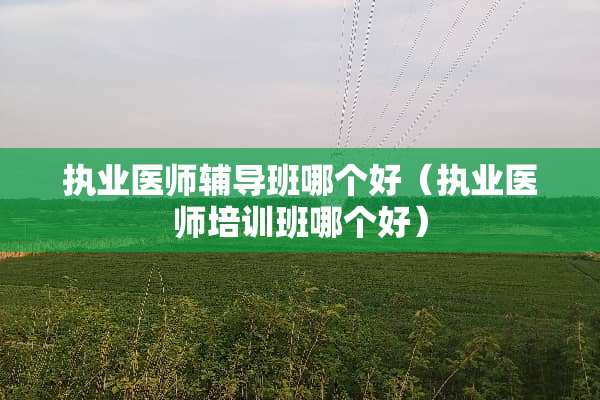 执业医师辅导班哪个好(执业医师培训班哪个好) 执业医师辅导班哪个好(执业医师培训班哪个好)