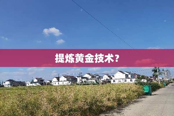 提炼黄金技术？