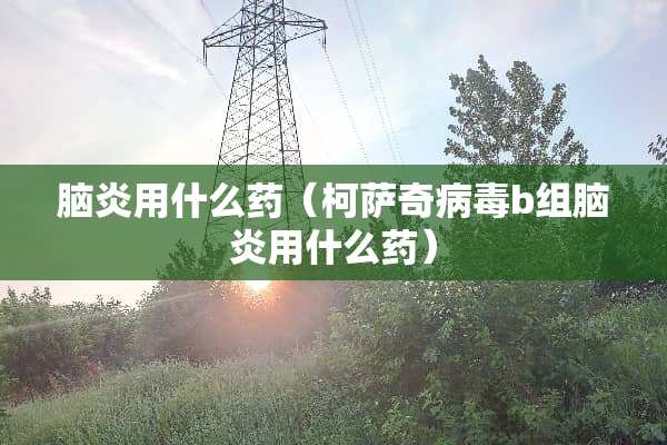 脑炎用什么药（柯萨奇**b组脑炎用什么药）