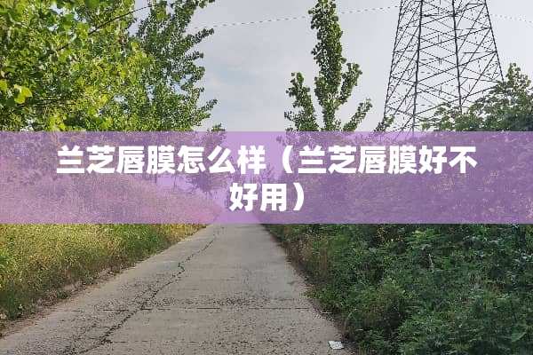 兰芝唇膜怎么样（兰芝唇膜好不好用）