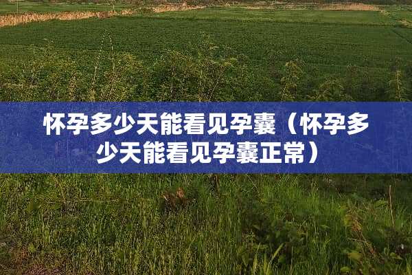 怀孕多少天能看见孕囊（怀孕多少天能看见孕囊正常）