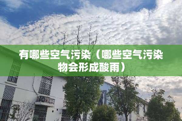 有哪些空气污染（哪些空气污染物会形成酸雨）