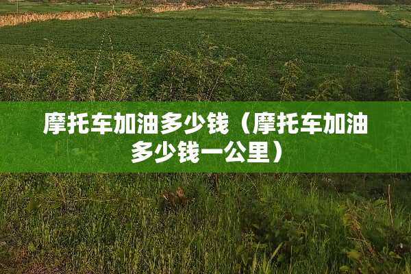 摩托车加油多少钱（摩托车加油多少钱一公里）